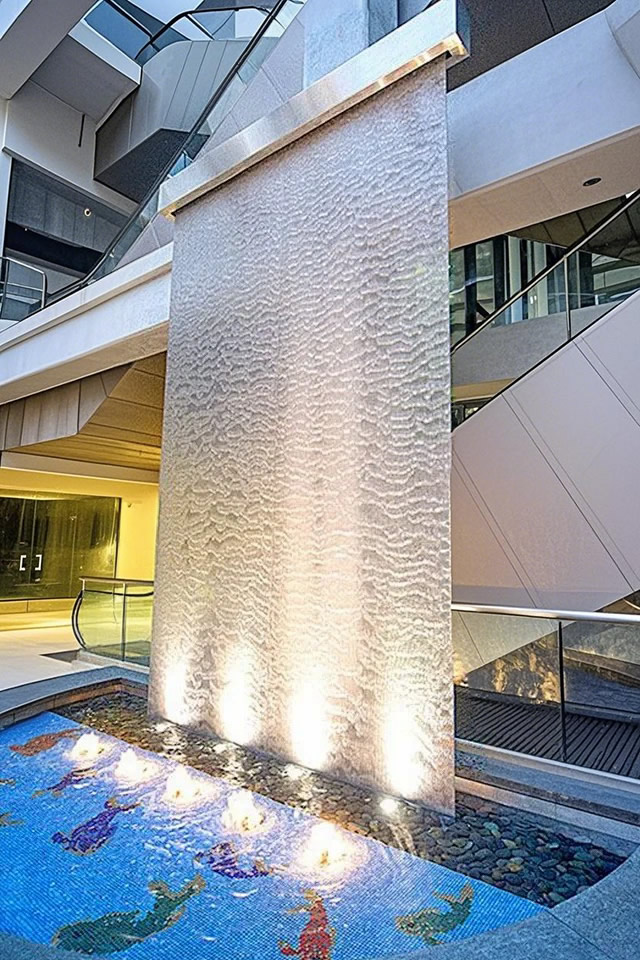 商场金属水幕景观