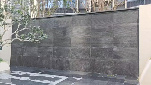 小区流水墙景观